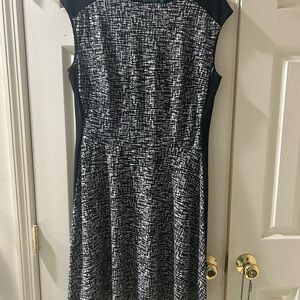 Ralph Lauren Black and White  Midi Dress
